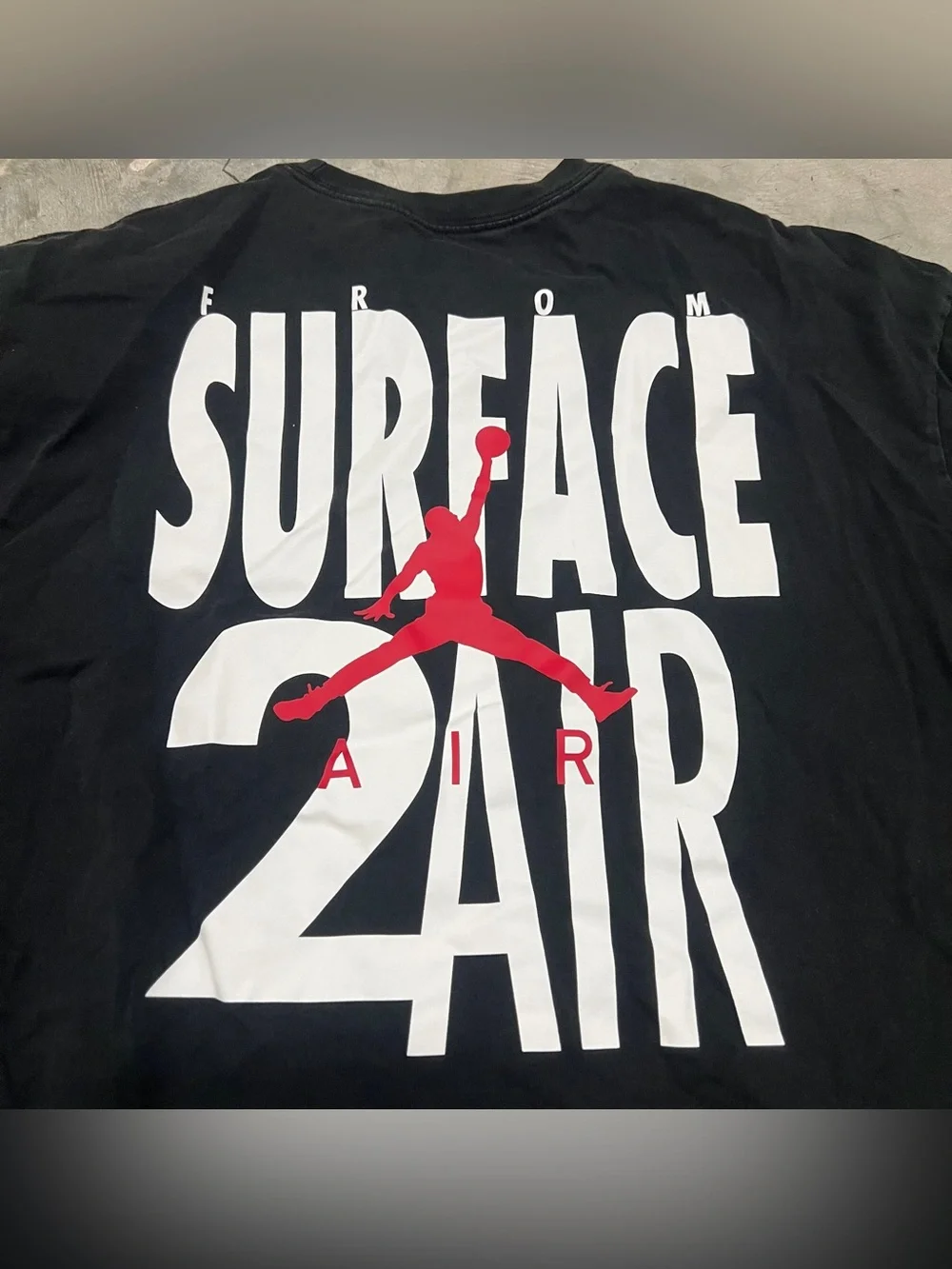 Nike Air Jordan Retro Graphic Brooklyn 2Air Reissue Black Crew Neck T-shirt M
